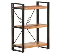vidaXL Bibliothèque à 3 niveaux 60x30x80 cm Bois d'acacia massif Marron