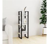 Bibliothèque à 3 niveaux Blanc 40x30x105 cm Bois de pin massif806493
