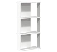vidaXL Bibliothèque à 3 Niveaux Blanc 60x30x120 cm Bois d'ingénierie, étagère, étagère à Livres, étagère de Rangement, Armoire de Rangement