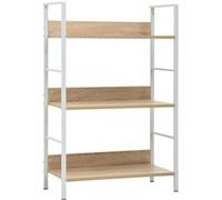 VIDAXL Bibliothèque à 3 niveaux chêne bois ingénierie