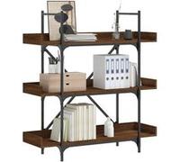 vidaXL Bibliothèque 3 niveaux Chêne marron