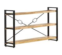 vidaXL Bibliothèque à 3 niveaux 140x30x80 cm Bois de manguier massif