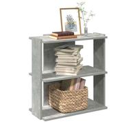vidaXL Bibliothèque à 3 Niveaux Gris béton 60x30x60 cm Bois ingénierie, étagère, étagère à Livres, étagère de Rangement, Armoire de Rangement