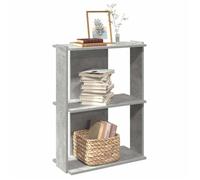 vidaXL Bibliothèque à 3 Niveaux Gris béton 60x30x80 cm Bois ingénierie, étagère, étagère à Livres, étagère de Rangement, Armoire de Rangement