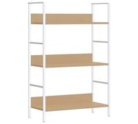 vidaXL Bibliothèque à 3 Niveaux, Meuble de Rangement, Étagère à Livres Salon Salle de Séjour Intérieur, Scandinave, Chêne Bois d’Ingénierie