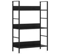 vidaXL Bibliothèque à 3 Niveaux Noir 60x27,6x90,5 cm Bois d'ingénierie