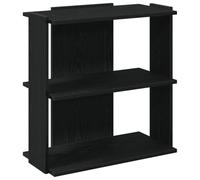 vidaXL Bibliothèque à 3 Niveaux Noir 60x30x60 cm Bois d'ingénierie, étagère, étagère à Livres, étagère de Rangement, Armoire de Rangement
