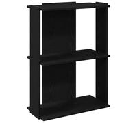 vidaXL Bibliothèque à 3 niveaux – Bois d'ingénierie – Noir – 60×30×80 cm