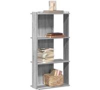 vidaXL Bibliothèque 3 niveaux sonoma gris