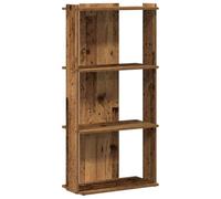 vidaXL Bibliothèque à 3 niveaux Vieux bois 60x30x120 cm Bois ingénierie Marron