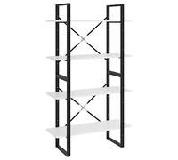 vidaXL Bibliothèque à 4 Niveaux Blanc 80x30x140 cm Bois d'ingénierie