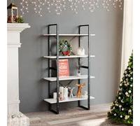 vidaXL Bibliothèque à 4 niveaux Blanc 80x30x140 cm bois d'ingénierie806457 Blanc G