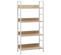 vidaXL Bibliothèque à 4 Niveaux chêne 60x27,6x124,5 cm Bois ingénierie