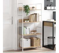 vidaXL Bibliothèque à 4 niveaux chêne 60x27,6x124,5 cm bois d'ingénierie