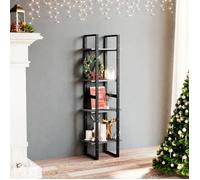 vidaXL Bibliothèque à 4 niveaux Gris 40x30x140 cm Bois de pin massif