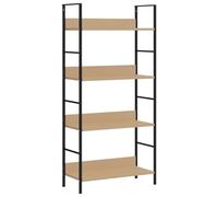 vidaXL Bibliothèque à 4 Niveaux, Meuble de Rangement, Étagère à Livres Salon Salle de Séjour Intérieur, Industriel, Chêne Bois d’Ingénierie