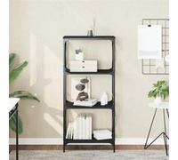 vidaXL Bibliothèque à 4 niveaux noir 59x35x132 cm bois d'ingénierie