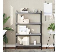 vidaXL Bibliothèque à 4 niveaux Sonoma gris 80 x 30 x 120 cm
