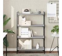VidaXL Bibliothèque à 4 niveaux sonoma gris 80x30x120 cm 837675 Gris G