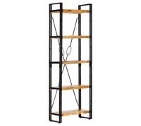 vidaXL Bibliothèque à 5 niveaux 60x30x180 cm Bois de manguier solide Marron