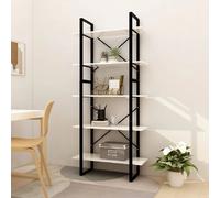 vidaXL Bibliothèque à 5 niveaux Blanc