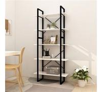vidaXL Bibliothèque à 5 niveaux Blanc 80x30x175 cm Bois d'ingénierie3081988 Blanc G