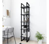 vidaXL Bibliothèque à 5 niveaux - Gris