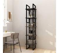 vidaXL Bibliothèque à 5 niveaux Gris 40x30x175 cm Bois de pin3081975 Gris G
