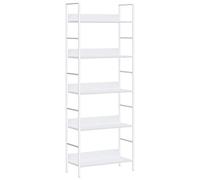 vidaXL Bibliothèque à 5 Niveaux, Meuble de Rangement, Étagère à Livres Salon Salle de Séjour Intérieur, Scandinave, Noir Bois d’Ingénierie