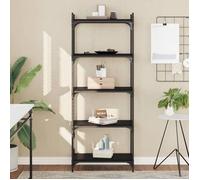 vidaXL Bibliothèque à 5 niveaux – Bois d'ingénierie noir 60x30x154 cm – 837657
