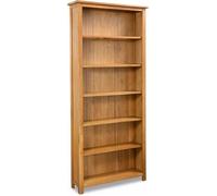 VidaXL Bibliothèque à 6 étagères 80x22,5x180 cm Bois de chêne massif