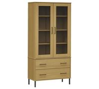 Vidaxl Bibliothèque Avec Pieds En Métal Marron 85x35x172,5cm Bois Oslo Multicolore