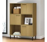 vidaXL Bibliothèque métal marron 90x35x128.5cm