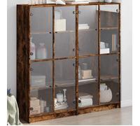 vidaXL Bibliothèque - Chêne Fumé