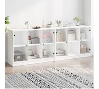 vidaXL Bibliothèque avec Portes, Armoire à Livres avec Rangement, Meuble à Livres Bureau Salon Salle de Séjour, Moderne, 3206531