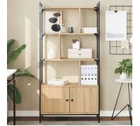vidaXL Bibliothèque avec Portes Chêne Sonoma 76,5x30x154,5 cm Bois d'ingénierie