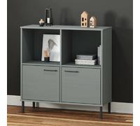 vidaXL Bibliothèque avec portes - Gris