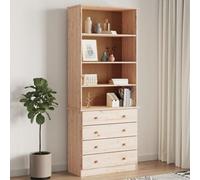 Vidaxl Bibliothèque Avec Tiroirs Alta 77x35x186,5cm Bois Massif De Pin Multicolore
