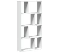 vidaXL Bibliothèque Blanc 60x20x120,5 cm Bois d'ingénierie | Aspect fin et élégant, huit étagères cubiques spacieuses, hauteurs d'étagère réglables