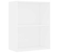 vidaXL Bibliothèque Blanc 60x30x76,5 cm Bois d'ingénierie, étagère, bibliothèque, étagère de Rangement, Meuble de Rangement, étagère à Livres