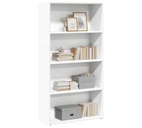 vidaXL Bibliothèque 4 niveaux - Bois d'ingénierie 80x30x152 cm Blanc