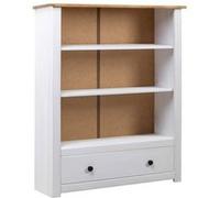 vidaXL Bibliothèque Panama 282669 – Blanc – Pin massif 80×35×110 cm