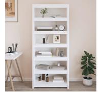 vidaXL Bibliothèque Blanc 80x35x183 cm Bois de pin massif