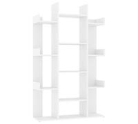 vidaXL Bibliothèque scandinave avec compartiments blanc bois d'ingénierie pour salon