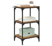 vidaXL Bibliothèque industrielle bois et acier 40 x 33 x 70,5 cm - Marron