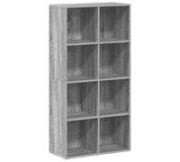 vidaXL Bibliothèque/Buffet Étagère à Livres Meuble de Rangement Salle de Séjour Maison Intérieur Sonoma Gris 66x30x130 cm Bois d'Ingénierie