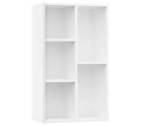 vidaXL Bibliothèque/Buffet, Meuble de Rangement avec Compartiment, Armoire à Livres Salon Intérieur, Moderne, Blanc Bois d’Ingénierie