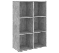 vidaXL Bibliothèque/Buffet, Meuble de Rangement avec Compartiment, Armoire à Livres Salon Intérieur, Moderne, Gris Béton Bois d’Ingénierie