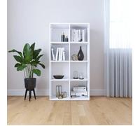 vidaXL Bibliothèque Buffet 800153 – Meuble de rangement Bois d'ingénierie Blanc 66x30x130 cm