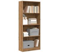 vidaXL Bibliothèque chêne artisanal 60x24x143 cm Bois d'ingénierie, étagère à livres